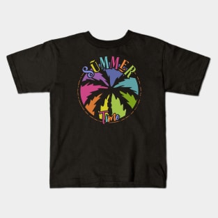 Summer Time Palm Tree Kids T-Shirt